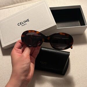 Celine Triomphe Tortoise Sunglasses